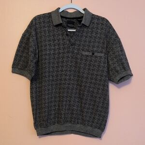 Thompson Shirtmakers Gray Banded Polo